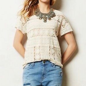 Anthropologie Lili's Closet Karen Lace Crochet Top